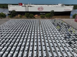 Histórico desembarco en Zárate: Arriba el buque "BYD Changzhou" con la mayor carga de vehículos eléctricos e híbridos jamás registrada en Argentina