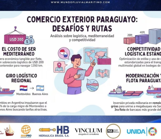 Robert Bosch: “Las exportaciones paraguayas sufren un sobrecosto de 200 dólares por contenedor debido a la mediterraneidad y a los pasos críticos sin dragar”